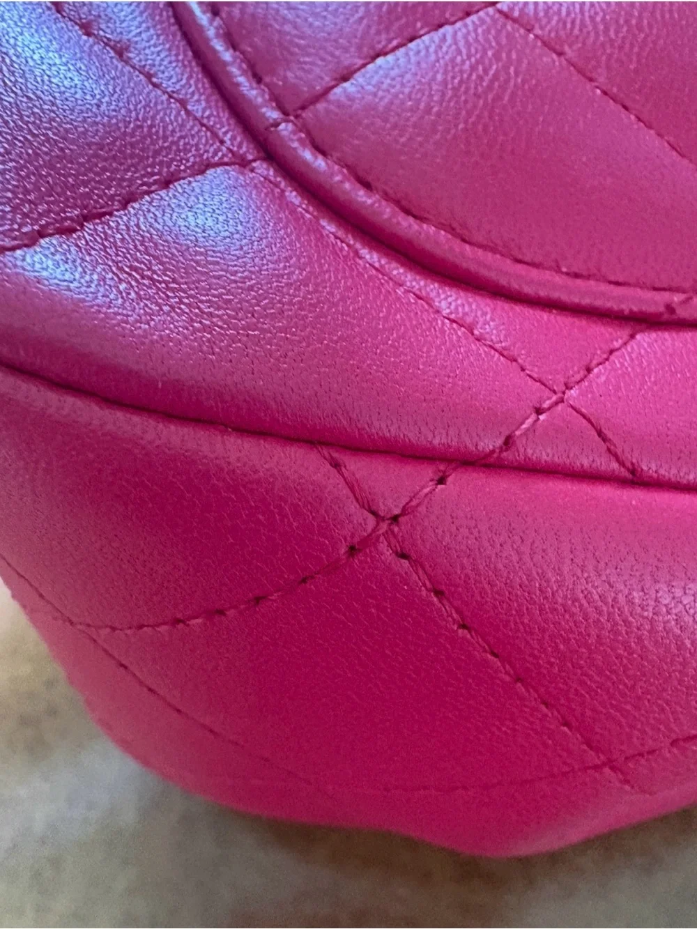 CHANEL Raspberry Pink Quilted Lambskin Classic Mini Flap